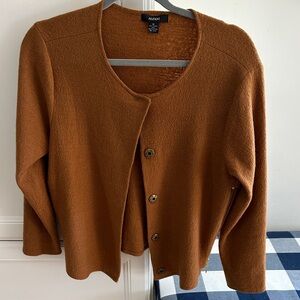 Alfani Women's 100% Wool Rust Brown Cardigan